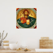 Poster Pantocrate de Jésus Christ Hristos (Cuisine)