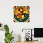 Poster Pantocrate de Jésus Christ Hristos (Bureau à domicile)