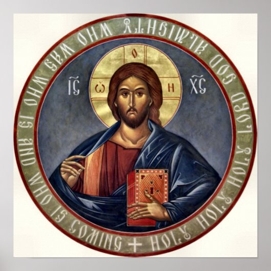 Poster Pantocrator Seigneur de tous Christ Orthodoxe Impr (Devant)