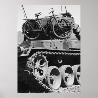 Poster Panzer Fahrrad