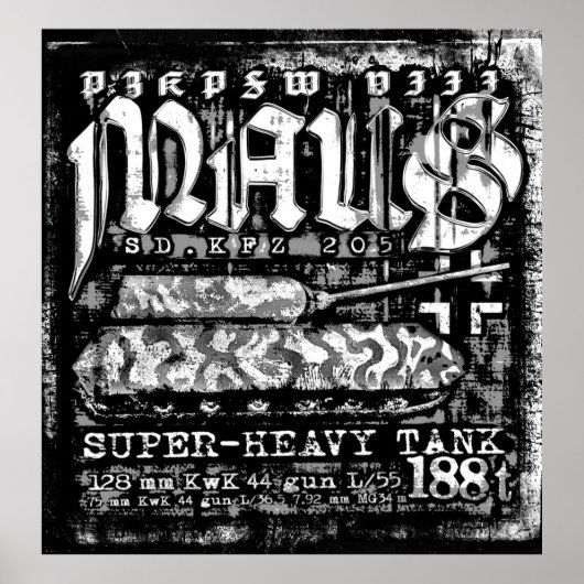 Poster Panzer VIII Maus (Devant)