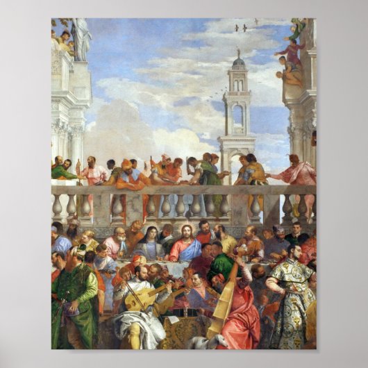 Poster Paolo Veronese - Le Mariage À Cana 1563 (Devant)