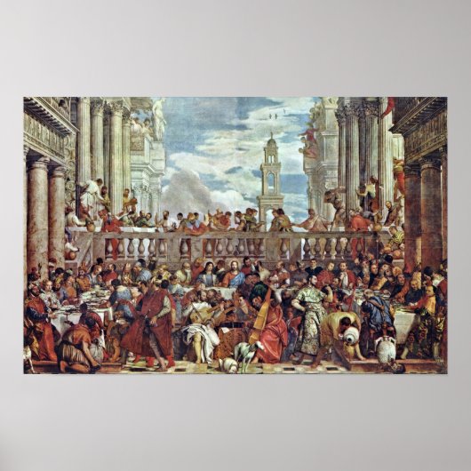 Poster Paolo Veronese - Mariage à Cana (Devant)
