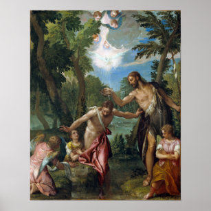 Poster Paolo Veronese The Baptism of Christ