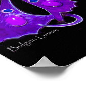 Poster PAON, bleu violet noir (Coin)