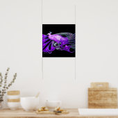Poster PAON, bleu violet noir (Cuisine)