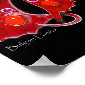 Poster PAON, rouge violet gris violet noir (Coin)