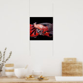 Poster PAON, rouge violet gris violet noir (Cuisine)
