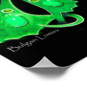 Poster PAON, vert gris noir (Coin)