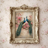 Poster Paons en fleurs