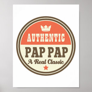 Poster Pap Pap Grand-Père Pappap Fête des pères Tee