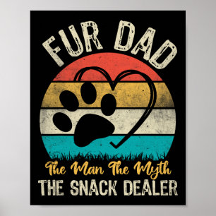 Poster Papa à fourrure rétro L'homme Le Mythe Le Distribu
