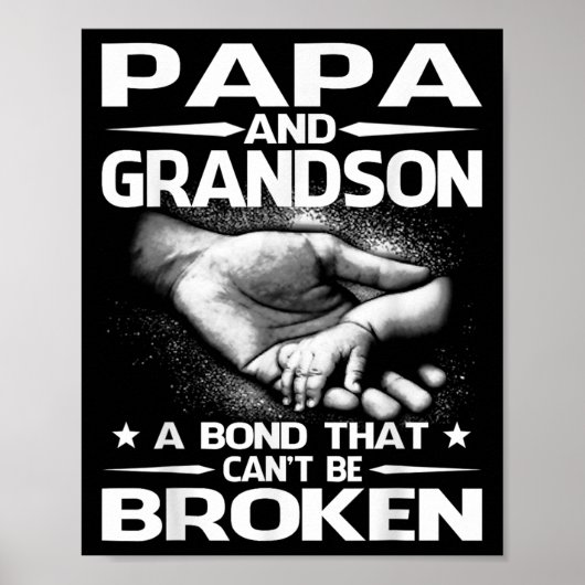 Poster Papa And Grandson A Bond That Can't Be Broken  (Devant)