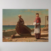 Poster Papa arrive ! 1873 Winslow Homer Fine Art (Devant)