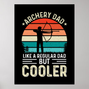 Poster Papa au tir à l'arc