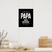 Poster Papa authentique et fiable | Cadeau Père (Cuisine)