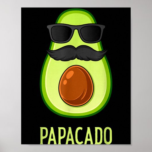 Poster Papa Avocat Papacado Drôle Papa Père Avocat  (Devant)