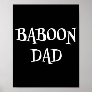 Poster Papa babouin drôle mignon Halloween amateur de bab