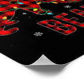 Poster Papa Bear Funny Men Red Plaid Christmas Pajama Fam (Coin)