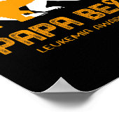 Poster Papa Bear Soutien Leucémie Sensibilisation (Coin)