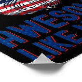 Poster Papa Beauté Awesome Comme Mon Père 4 juillet Patri (Coin)