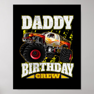 Poster Papa Birthday Crew Monster Truck