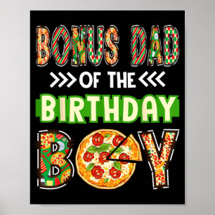 Poster Papa bonus de l'anniversaire du garçon amateur de