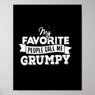 Poster Papa Cadeau Mes Favoris Les Gens M'Appelent Grumpy