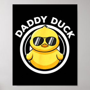 Poster Papa Canard Papa J'aime Les Canards Amateur De Fam