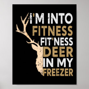 Poster Papa chasseur drôle Je suis dans la forme Cerf Con