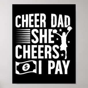 Poster Papa Cheer Je paie Papa Cheerleading d'une Cheerle