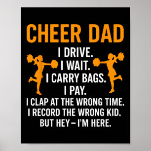 Poster Papa Cheer Papa de Cheerleader à la Cheerleading P