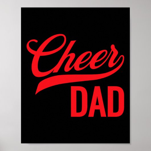 Poster Papa cheerleader rouge et blanc ensemble coordonné (Devant)