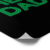 Poster Papa cheerleader vert Cheerleading _1 (Coin)