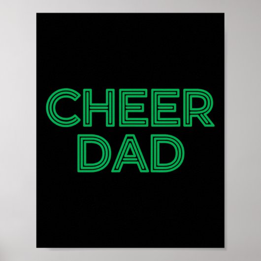 Poster Papa cheerleader vert Cheerleading _1 (Devant)