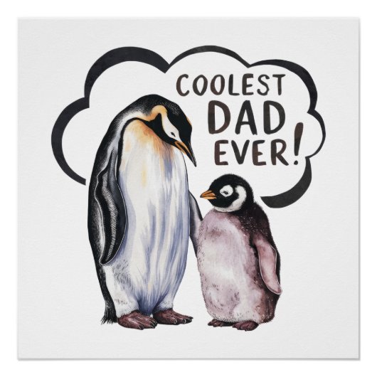 Poster Papa cool jamais (Devant)