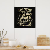 Poster Papa copain de pêche (Cuisine)