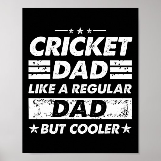 Poster Papa Cricket Comme Un Papa Normal Drôle Cricket (Devant)