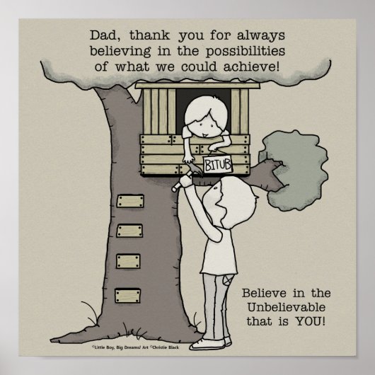 Poster Papa croit aux possibilités (Devant)