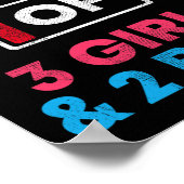 Poster Papa De 3 Filles Et 2 Garçons Ttery Faible Papa Pè (Coin)