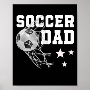 Poster Papa de foot drôle Papa Football Sport Fan Amateur