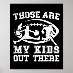 Poster Papa de footballeur et de pom-pom girl