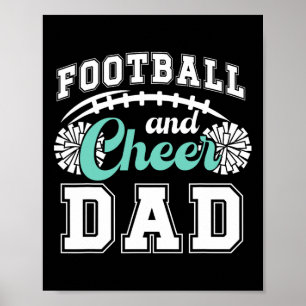 Poster Papa de footballeur et de pom-pom girl Papa de foo