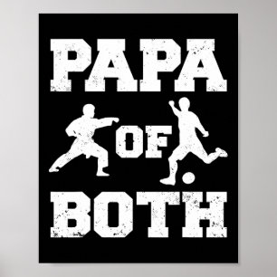 Poster Papa De Funny Soccer Et Karate Papa