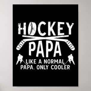Poster Papa de hockey cool grand-père papa d'un joueur de
