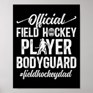 Poster Papa de hockey sur gazon Drôle de papa d'un joueur