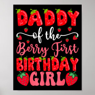 Poster Papa de la baie Fille de premier anniversaire Frai