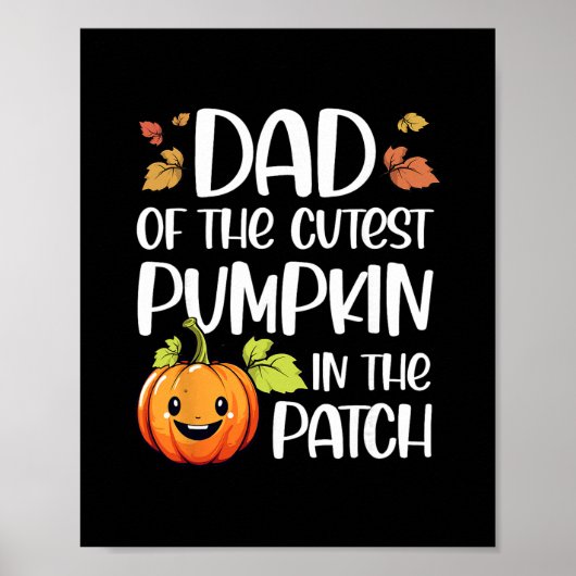 Poster Papa de la citrouille la plus mignonne de la parce (Devant)