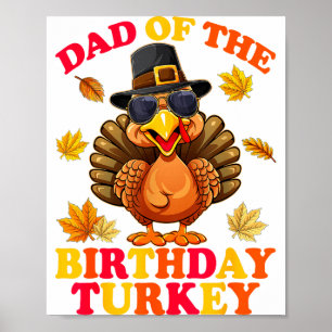 Poster Papa de la dinde d'anniversaire Joyeux anniversair