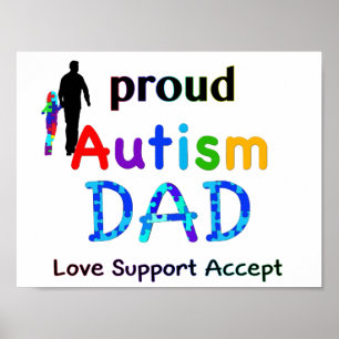 Poster Papa de l'autisme fier